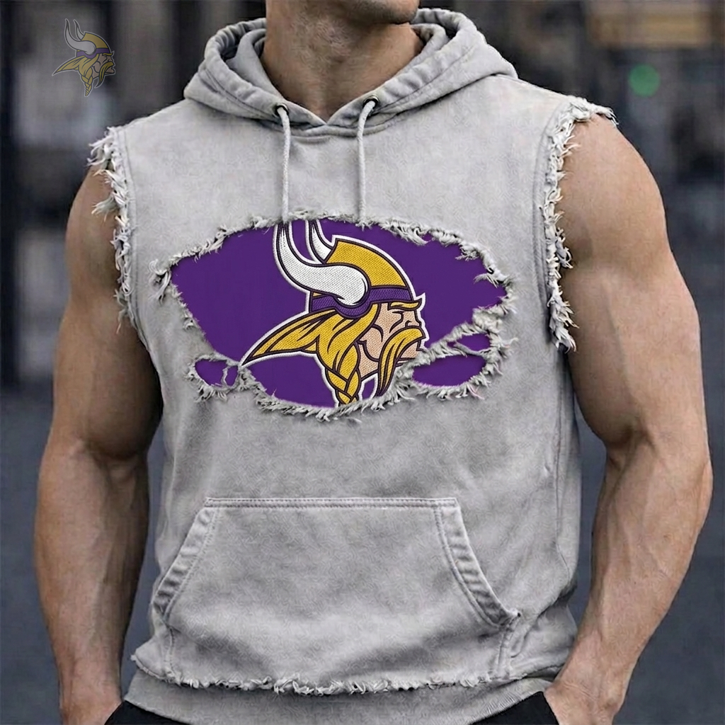 Premium NFL MIN Distressed Hooded Tank V1 NMD 210426 TTV