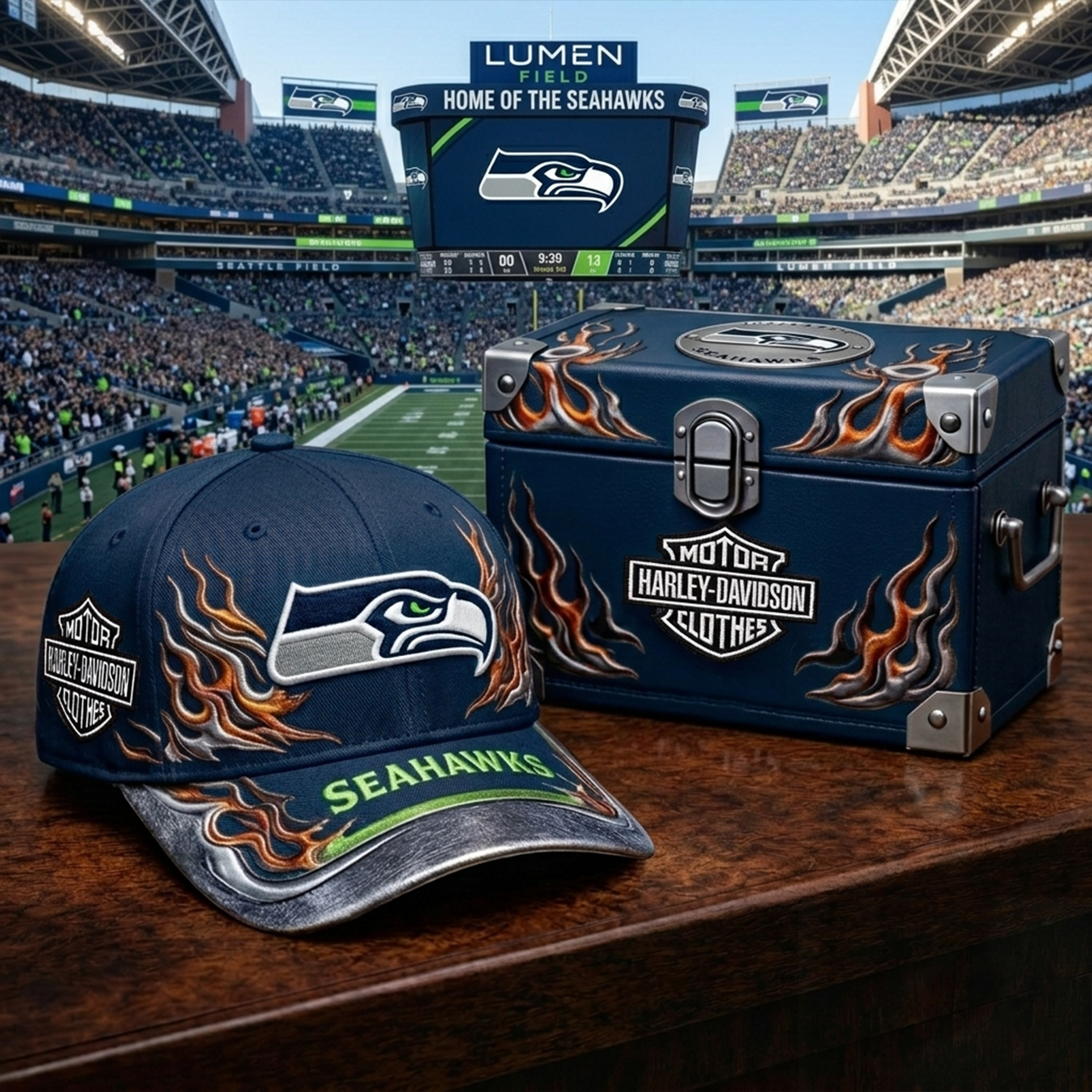 Premium NFL SEA x Harley Davidson Cap V24 NMD 080426 TTV