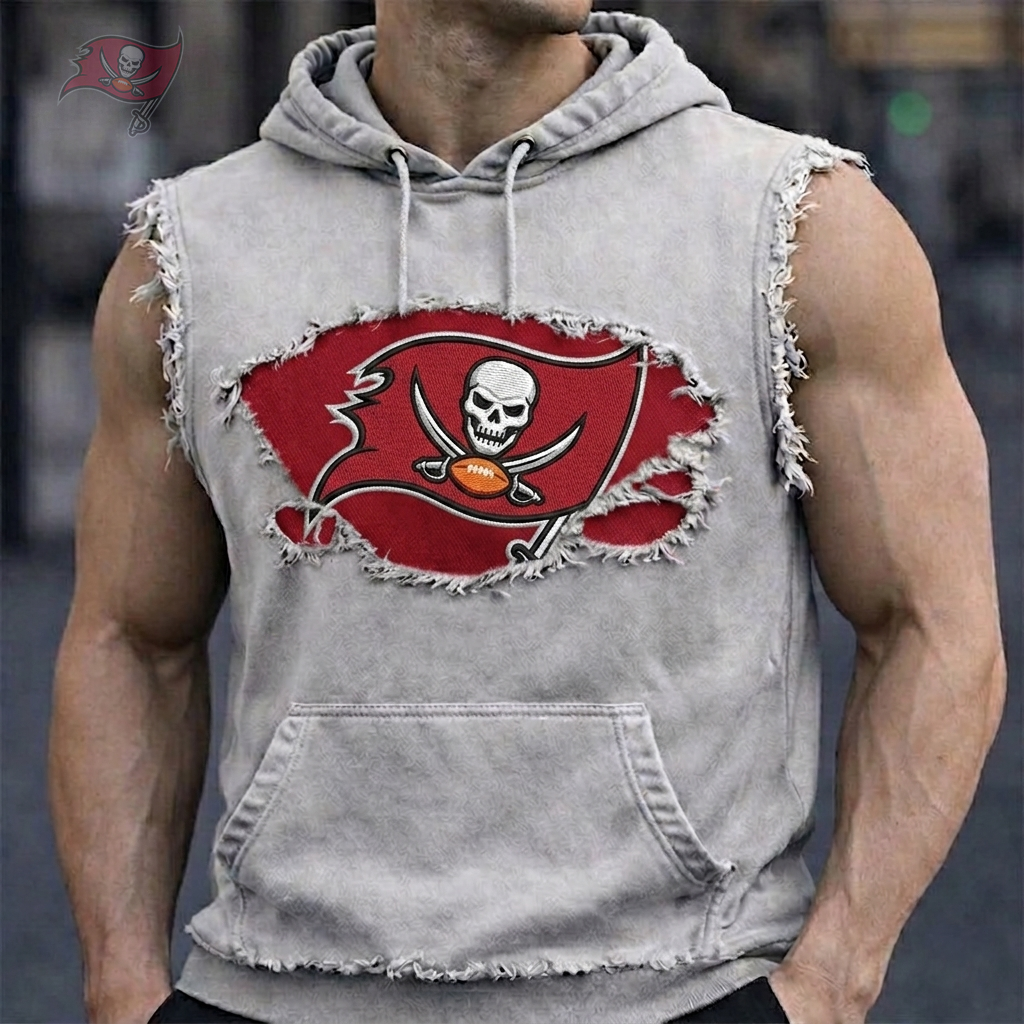 Premium NFL TB Distressed Hooded Tank V1 NMD 210426 TTV
