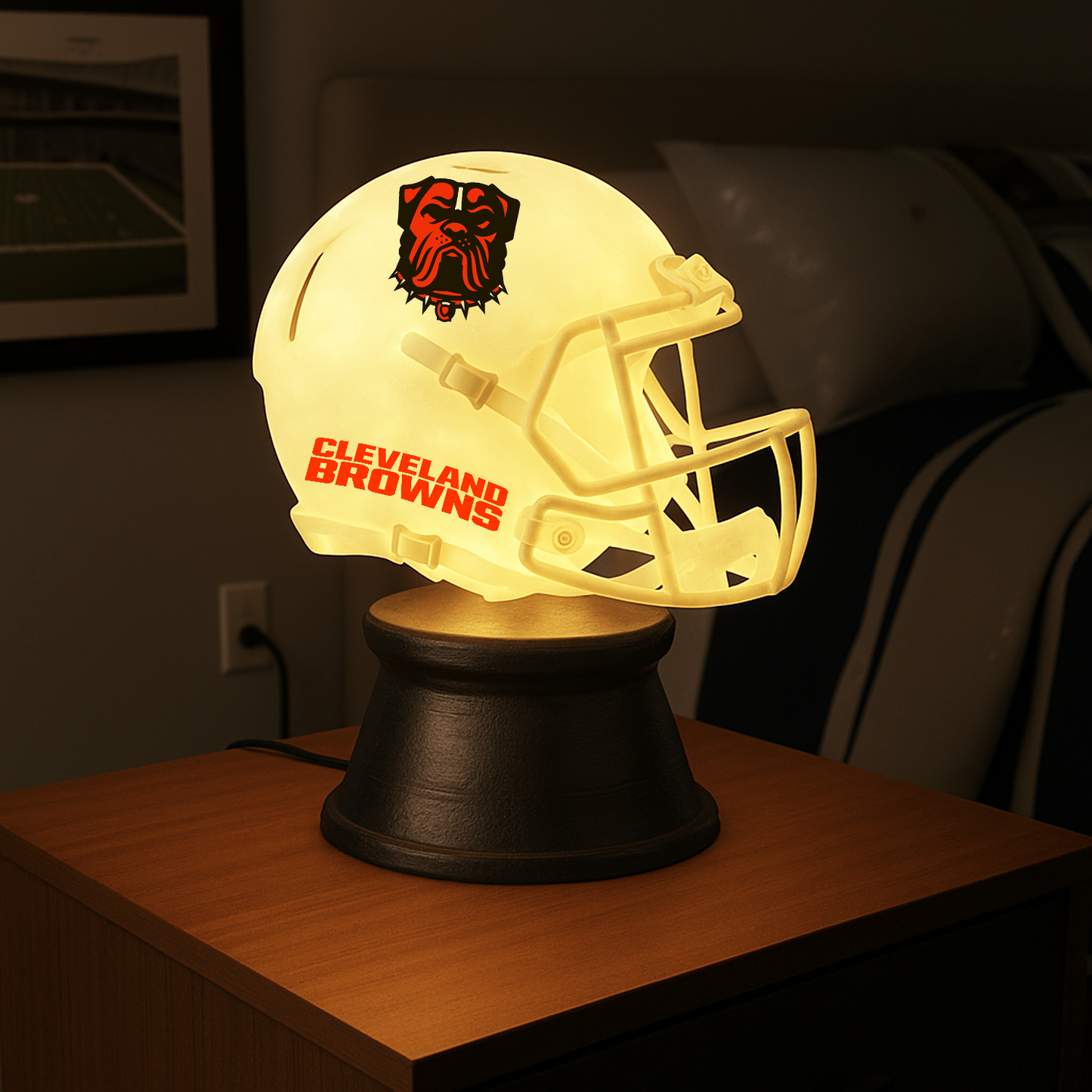 Premium NFL x CLE LED Helmet Night Light DATND NMD TANTD