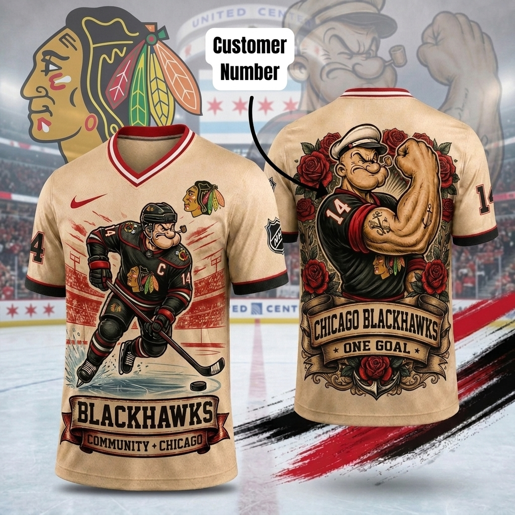 Premium NHL CB Popeye Vintage Tattoo T-shirt V1 NMD CTKT