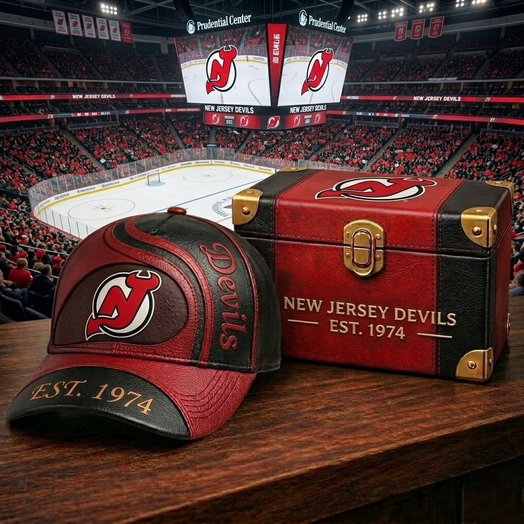 Premium NHL NJD Heritage Leather Cap V20 NMD CTKT