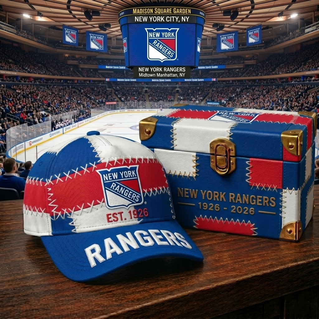 Premium NHL NYR Patchwork Snapback Cap V33 NMD CTKT