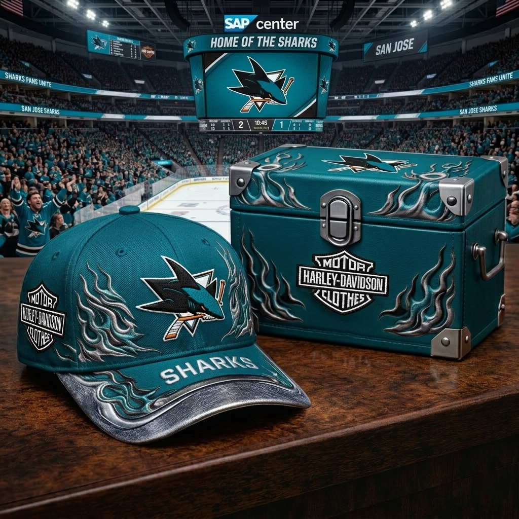 Premium NHL SJS x Harley Davidson Cap V24 NMD CTKT
