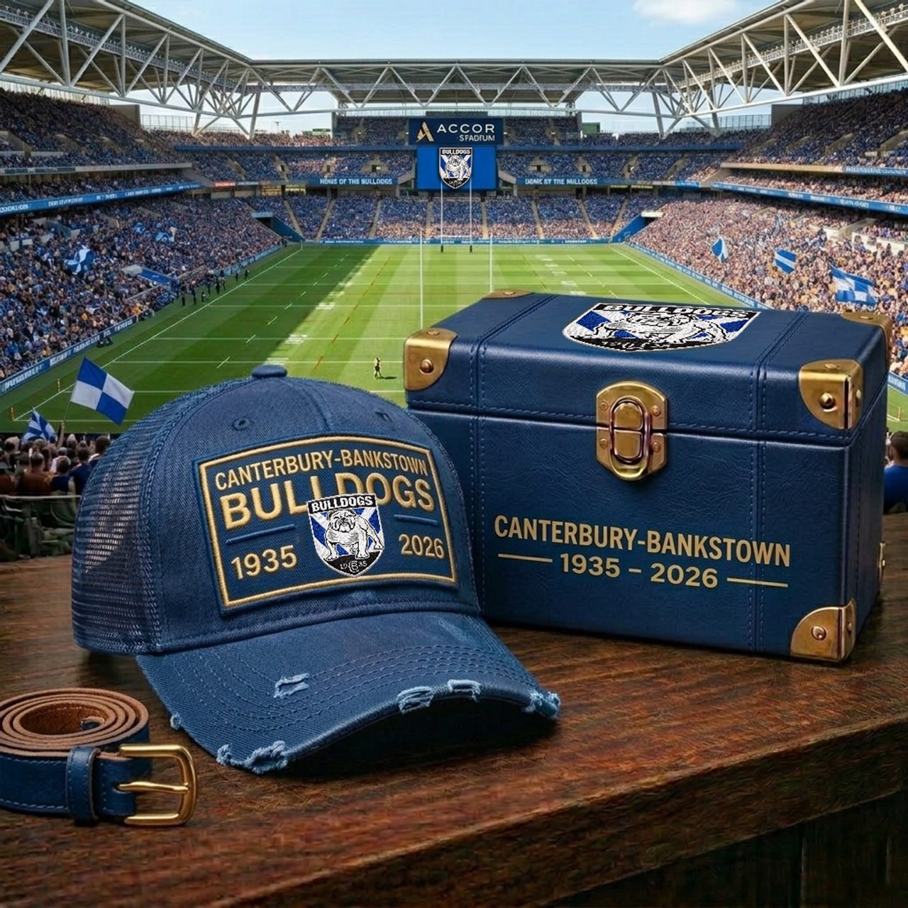 Premium NRL CBB Anniversary Heritage Distressed Trucker Cap V21 NMD 040426 TTV
