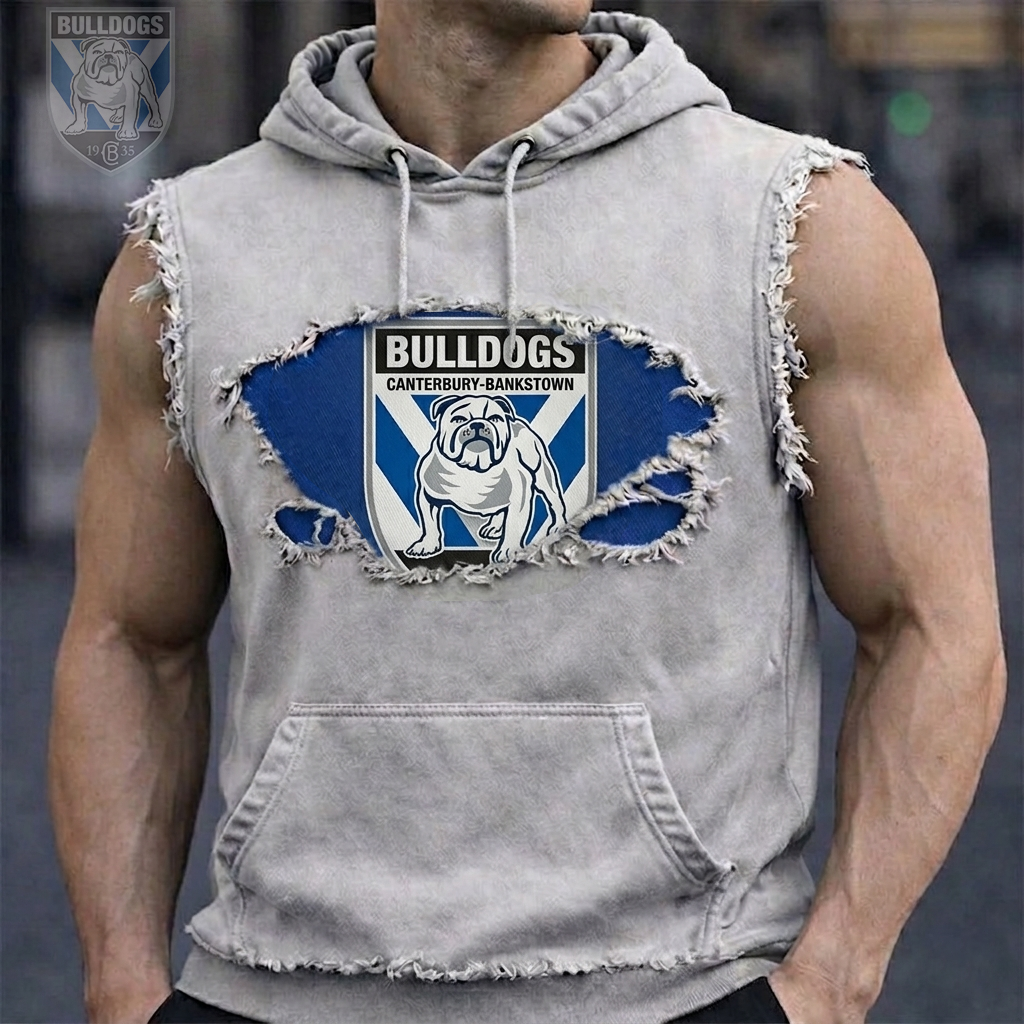 Premium NRL CBB Distressed Hooded Tank V1 NMD 210426 TTV