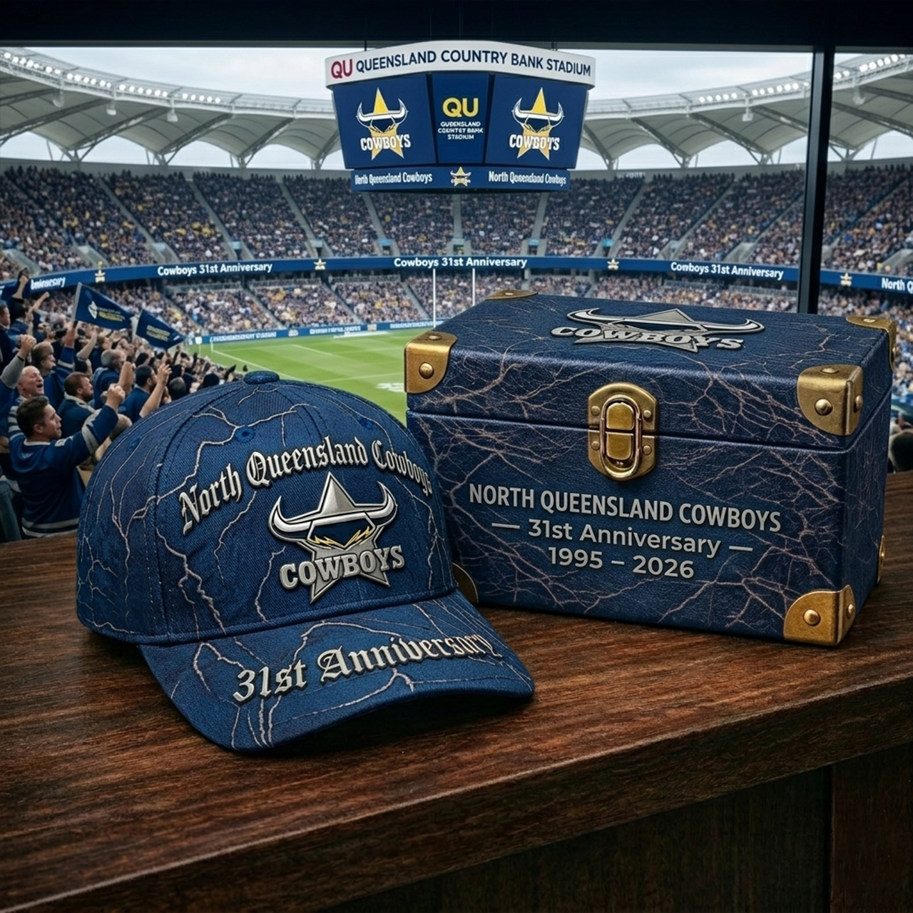 Premium NRL NQC Anniversary Vintage Crackle Cap V22 NMD 060426 TTV