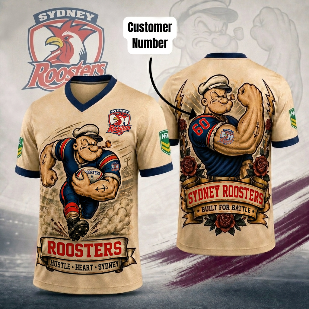Premium NRL SR Popeye Vintage Tattoo T-shirt V1 NMD 070526 TTV