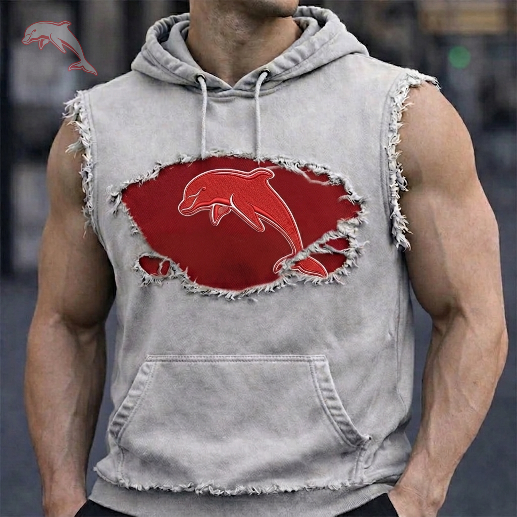 Premium NRL TD Distressed Hooded Tank V1 NMD 210426 TTV