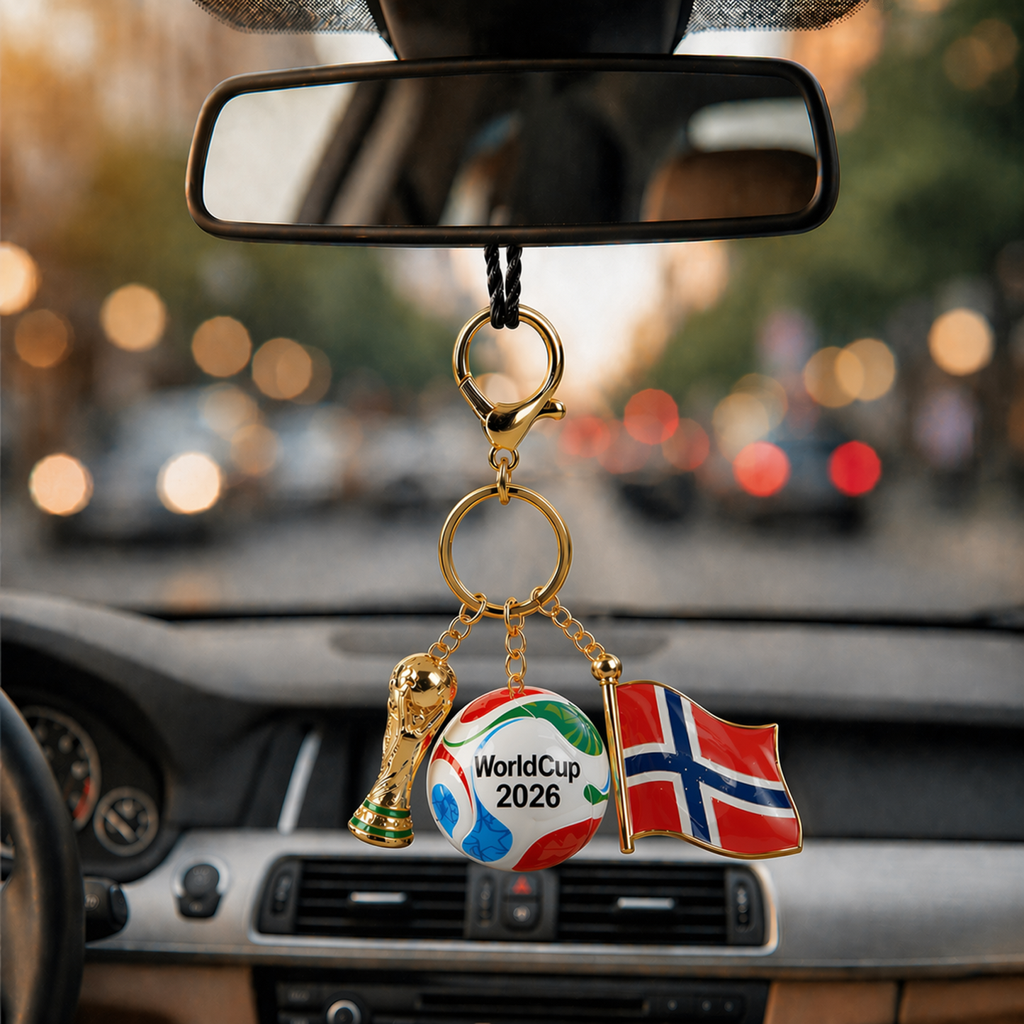 Premium WC x Norway Custom Trophy Ball Flag Car Charm DATND TANTD 220426