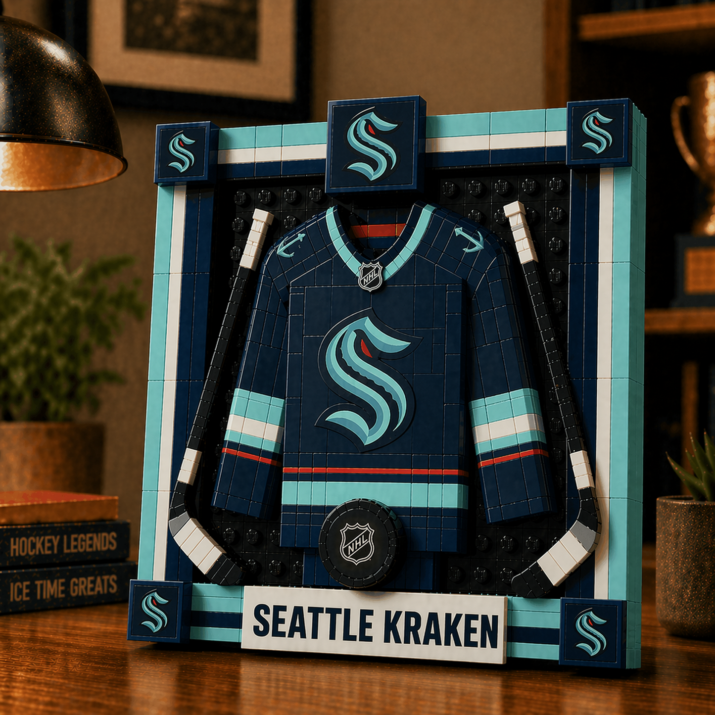 SEA x NHL Framed Jersey Building Set 2404 DatND DVT