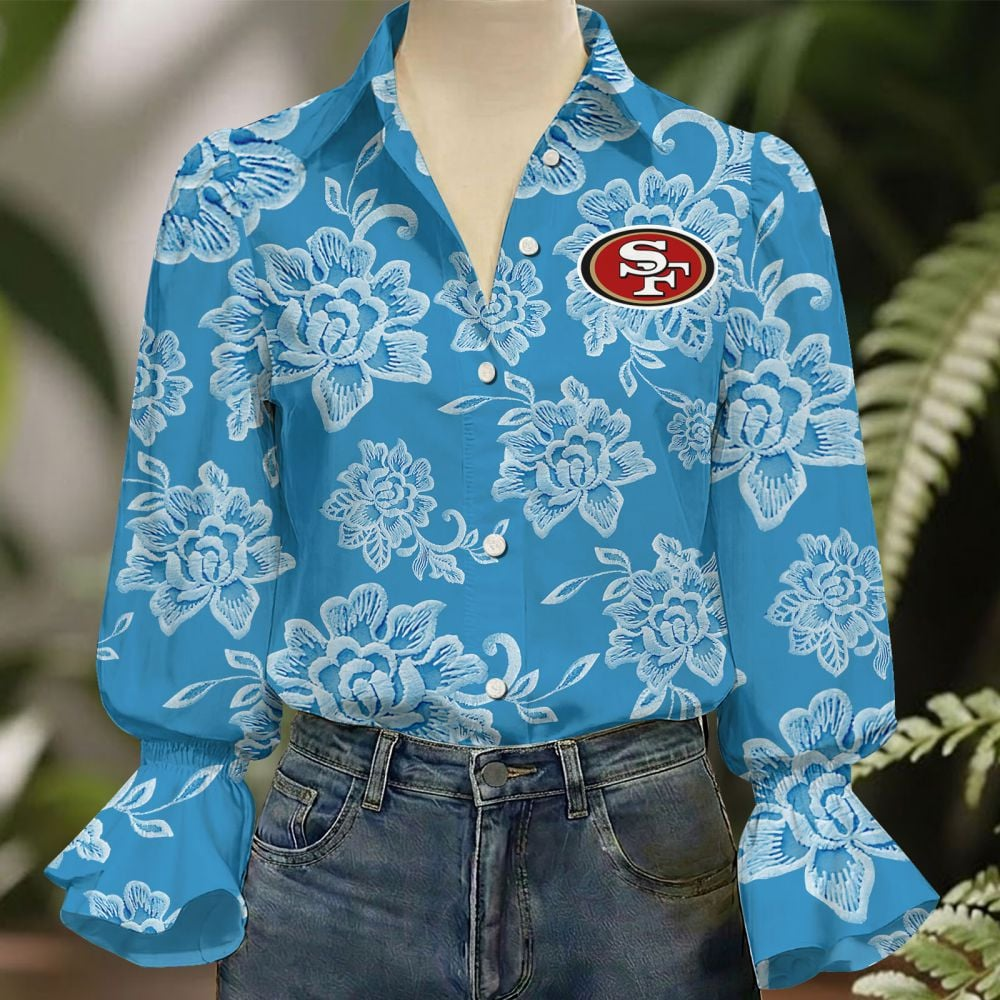 SF x NFL 3D Collared Lace Long Sleeved Shirt 2004 DatND DVT