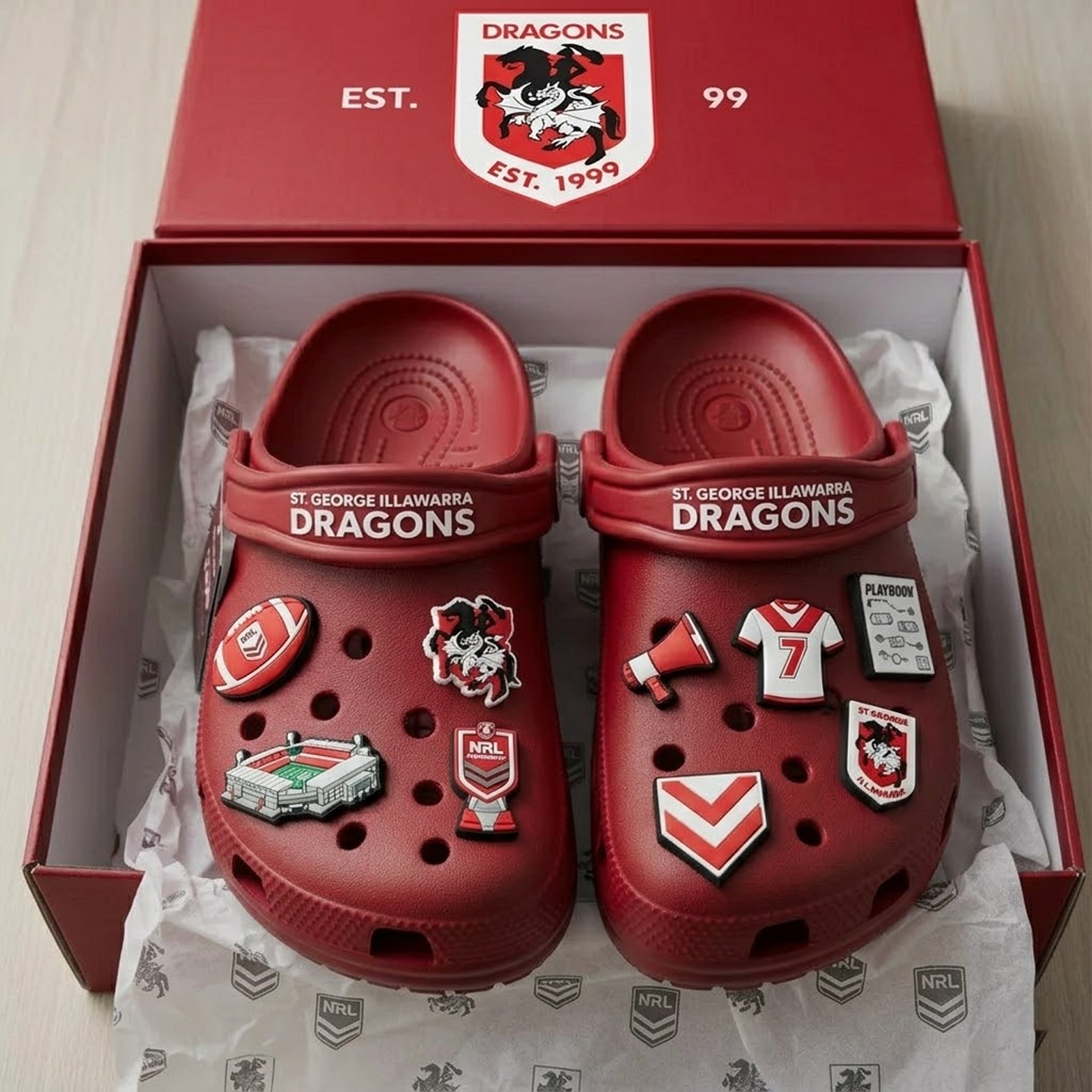 STG x NRL Premium Crocs Clogs Shoes DATND TANTD 030426