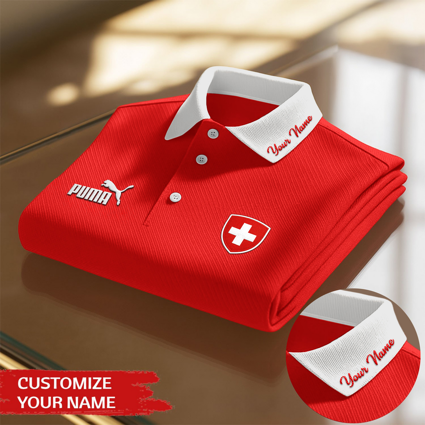 Switzerland Premium WC26 Polo Shirt 0805 DatND DVT