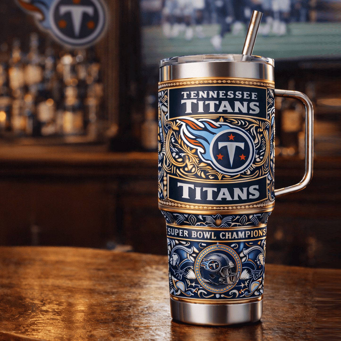 TEN x NFL 40oz Insulated Tumbler With Handle – Premium Fan Edition 0605 DatND DVT