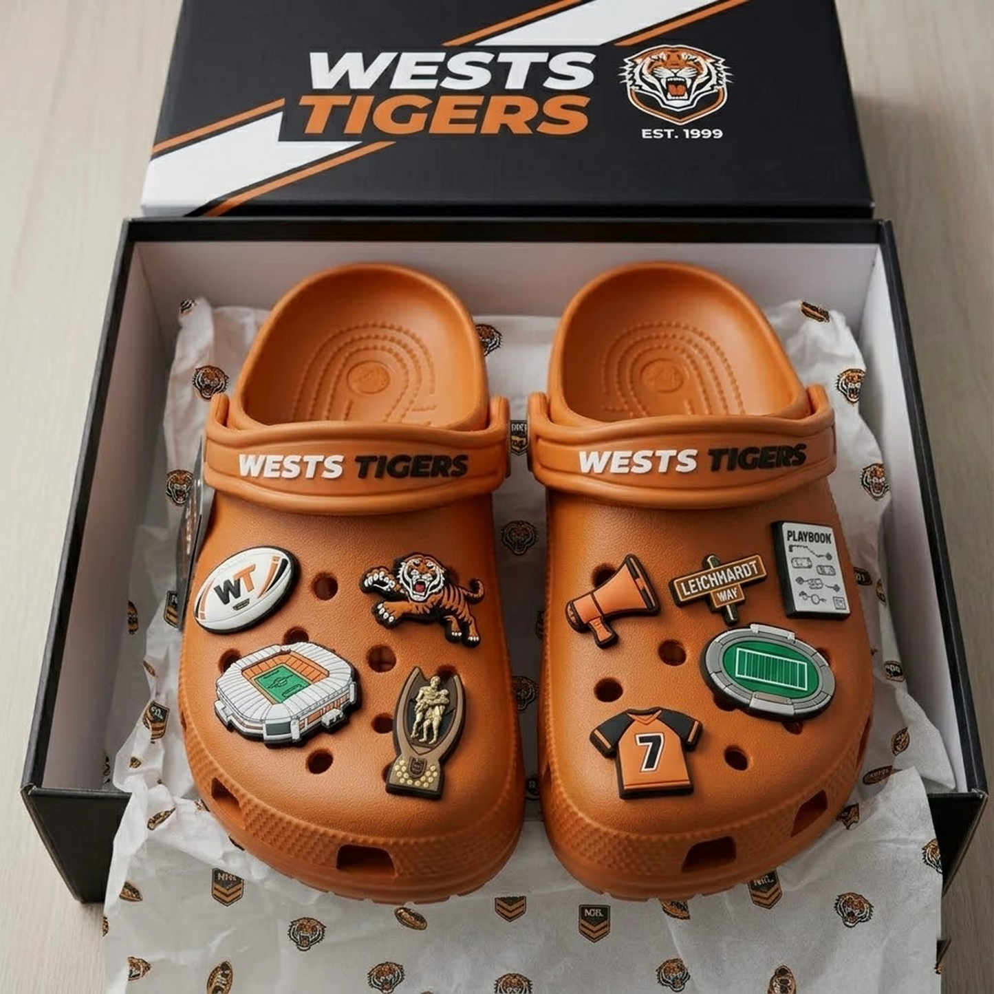 WST x NRL Premium Crocs Clogs Shoes DATND TANTD 030426