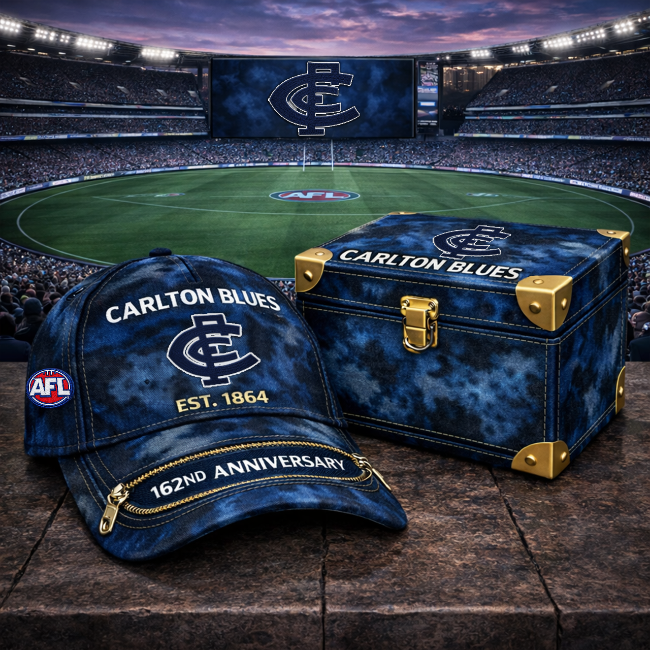 Premium AFL CB Anniversary Tie-Dye Heritage Zipper Cap V9 NMD TTV