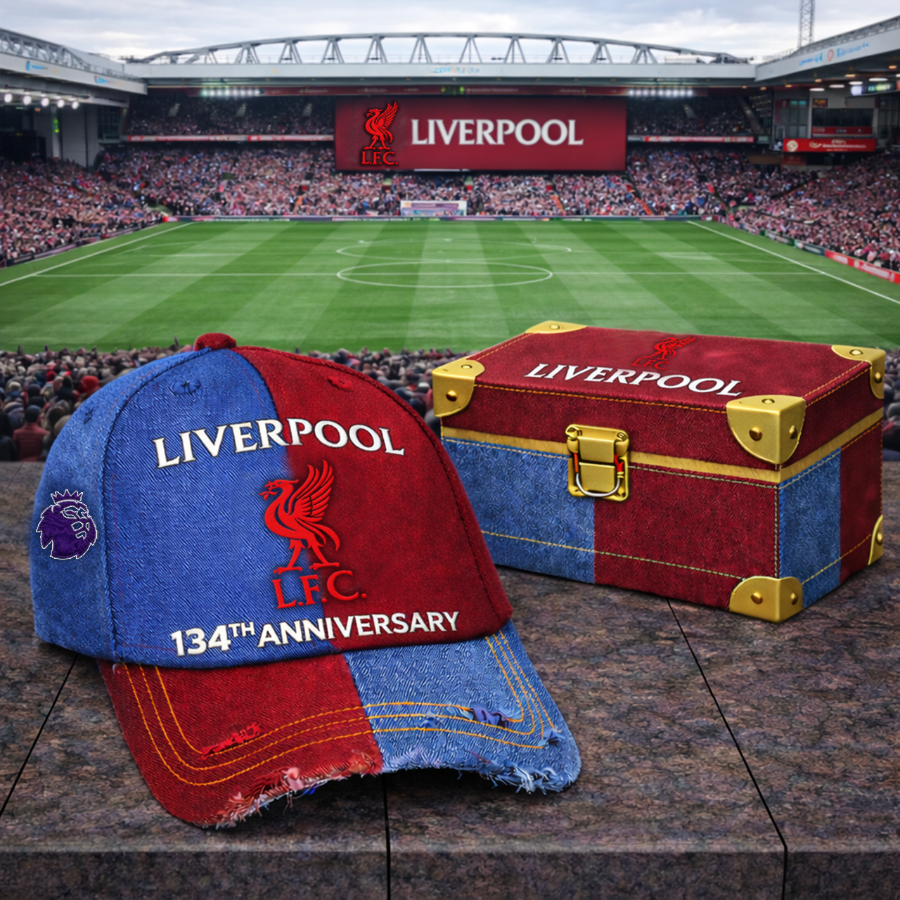 Premium EPL LIV Anniversary Vintage Two-Tone Distressed Cap V11 NMD TTV
