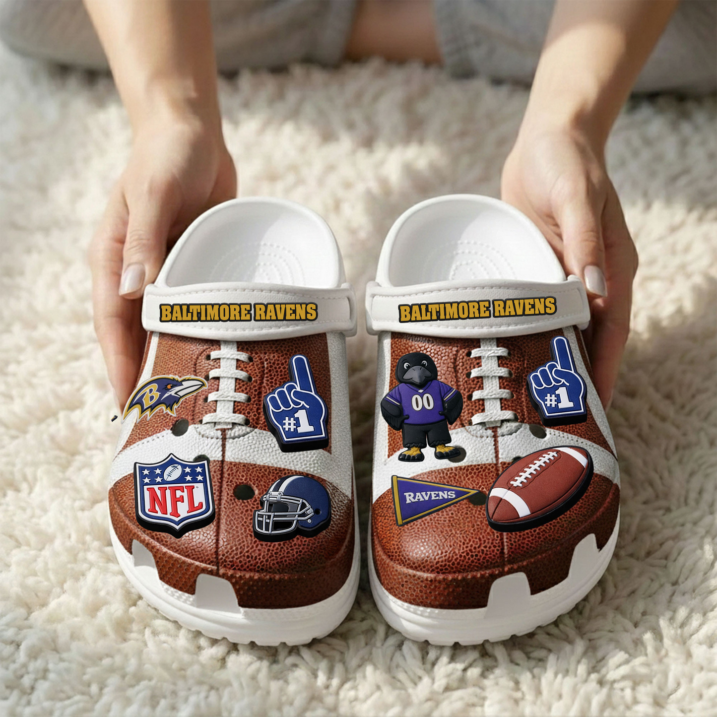 Premium NFL BAL Clogs With Charms V1 NMD TTV