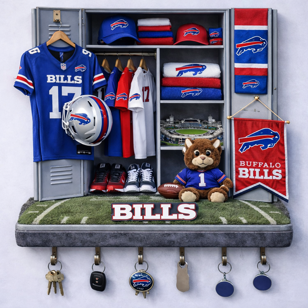 Premium NFL BUF Locker Key Holder V2 NMD TTV