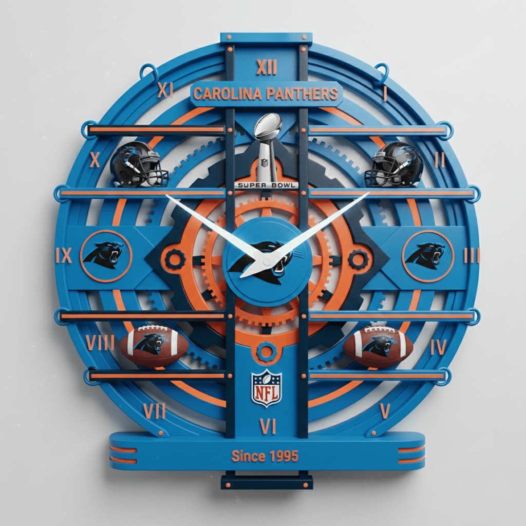 Premium NFL CAR Arcylic Wall Clock V1 NMD TTV