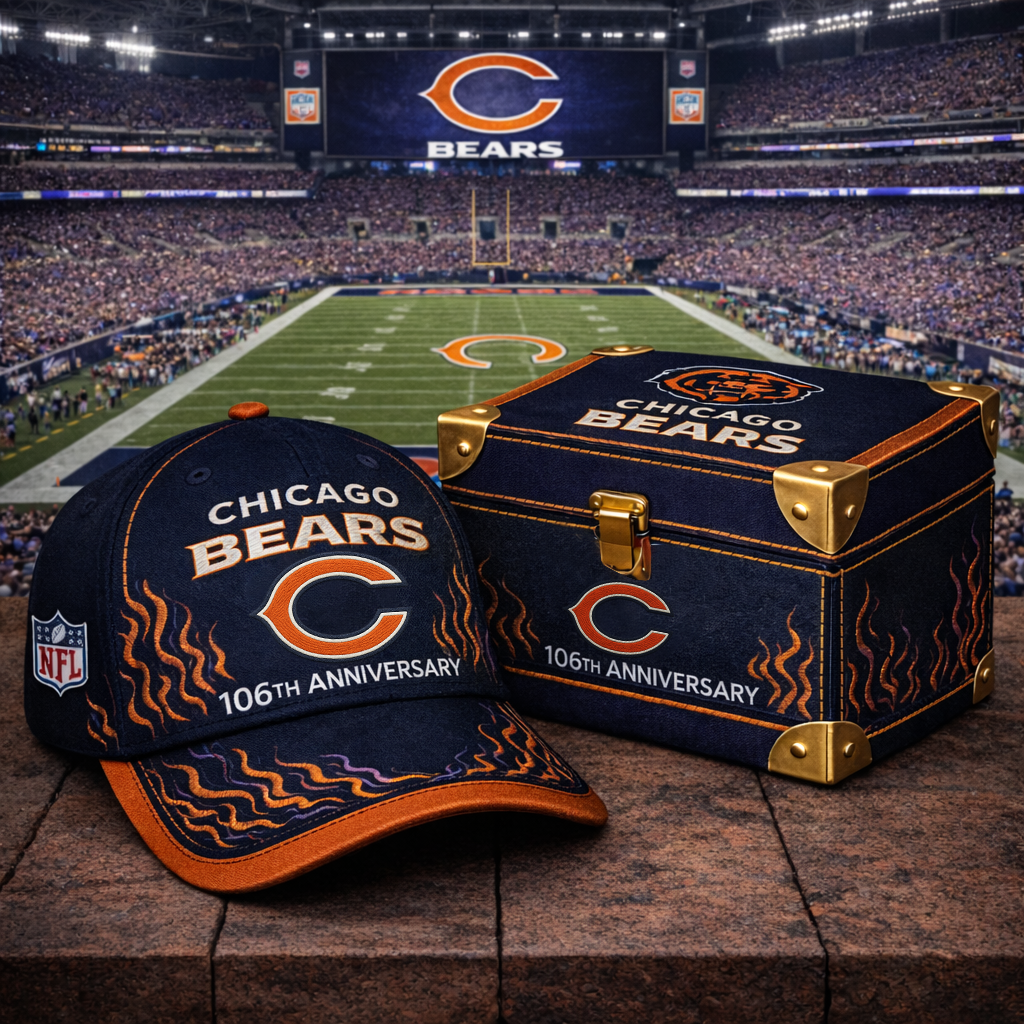 Premium NFL CHI Anniversary Flame Edition Cap V8 NMD CTKT