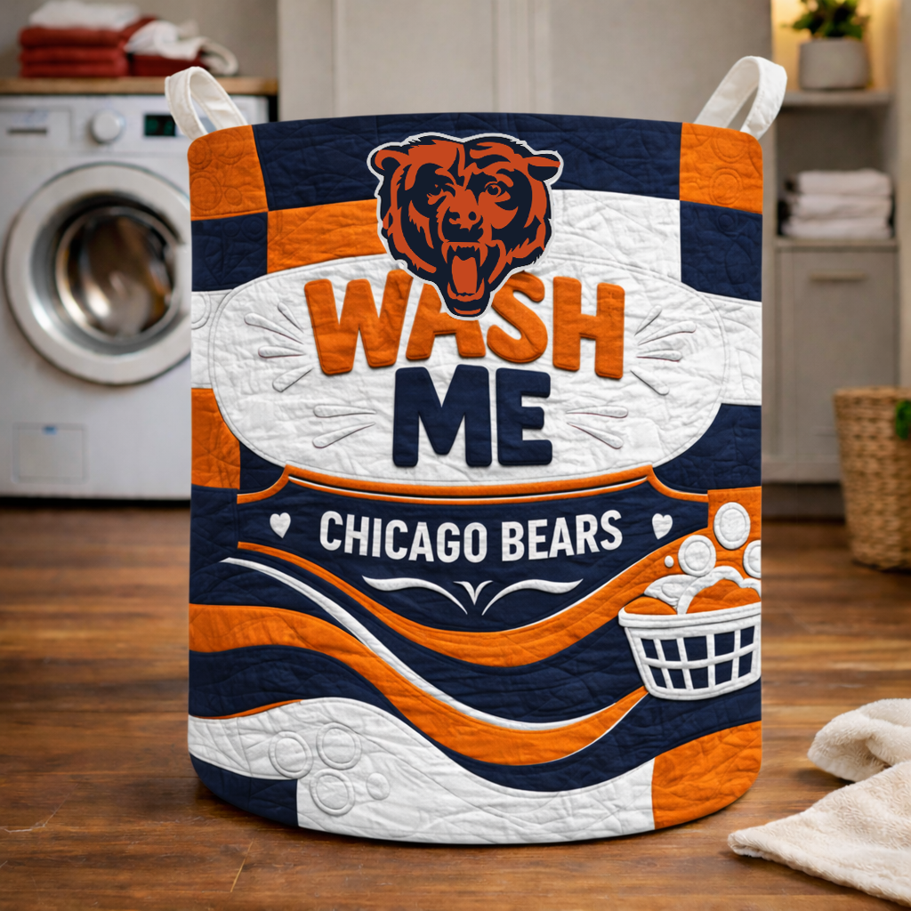Premium NFL CHI Quilted Laundry Basket V1 NMD CTKT