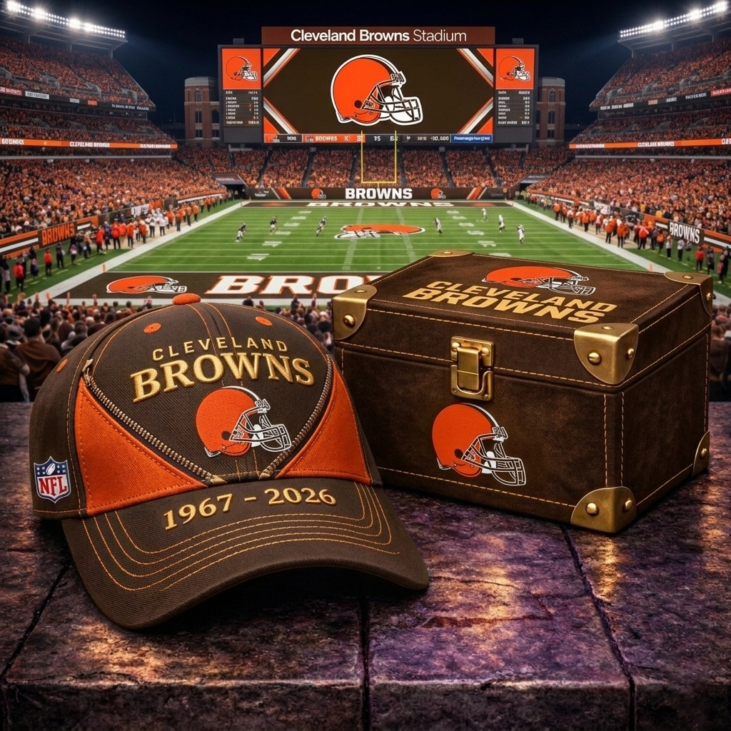 Premium NFL CLE Vintage Zipper Heritage Anniversary Cap V10 NMD CTKT