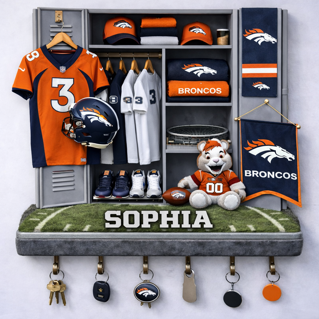 Premium NFL DEN Locker Key Holder V2 NMD TTV