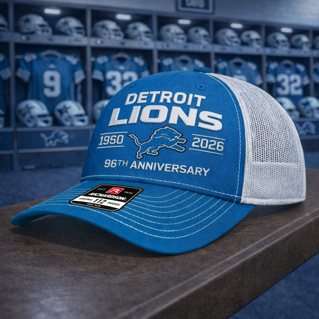 Premium NFL DET Anniversary Trucker Hats V2 NMD 260226 TTV