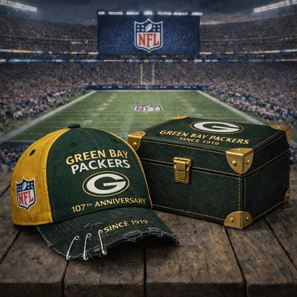 Premium NFL GBP Anniversary Vintage Crackle Hat V7 NMD CTKT