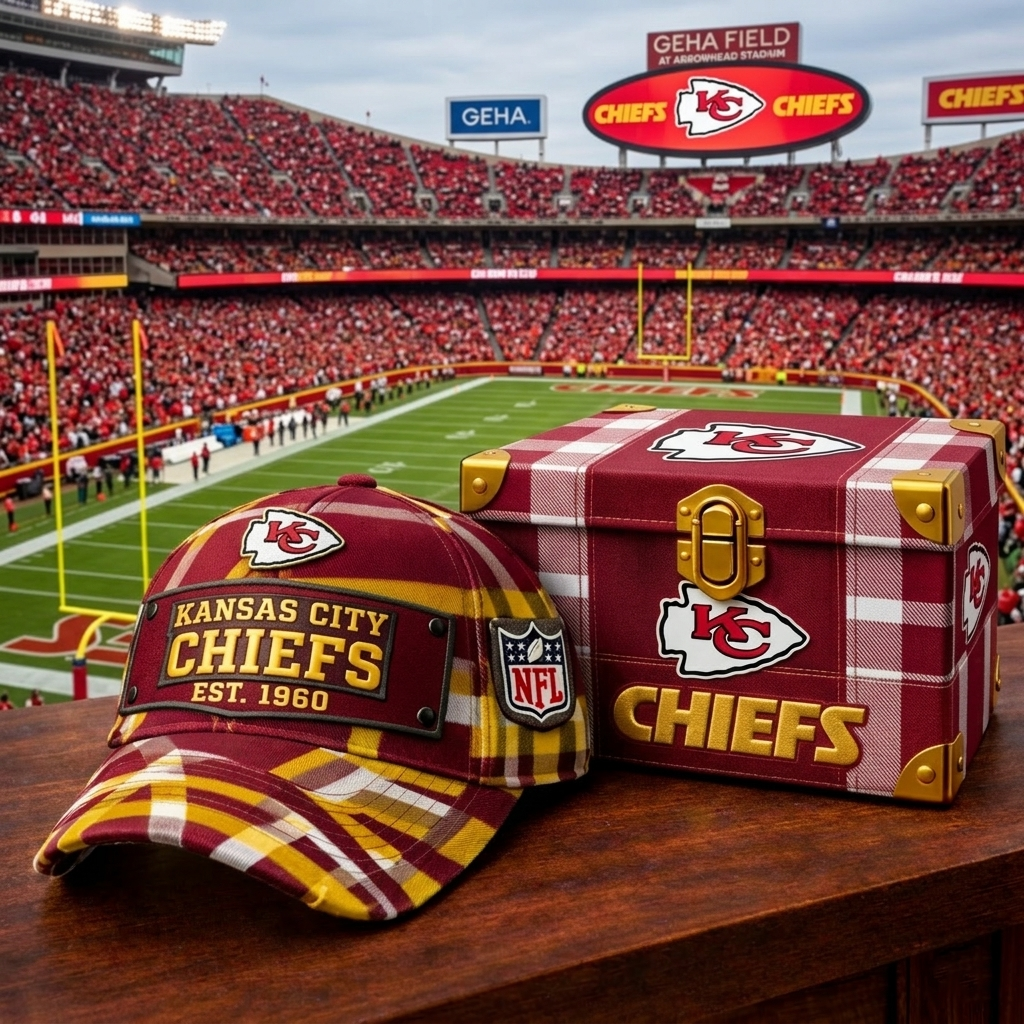Premium NFL KCC Heritage Plaid Vintage Cap V14 NMD CTKT