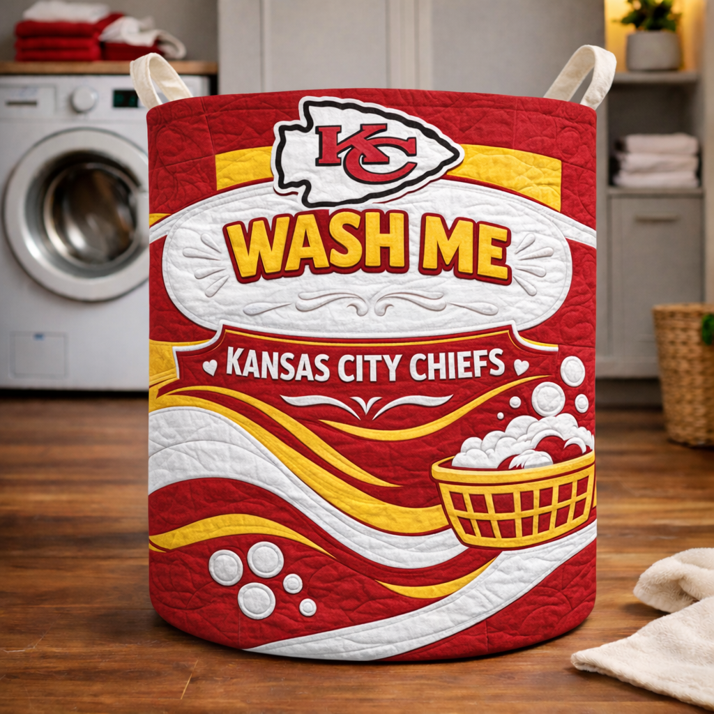 Premium NFL KCC Quilted Laundry Basket V1 NMD CTKT