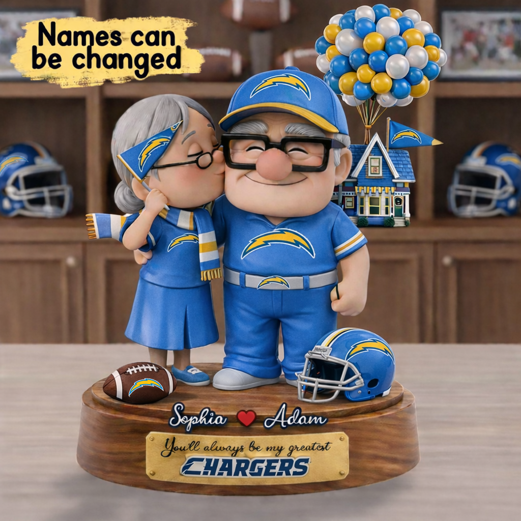 Premium NFL LAC x Ups Personalized Couple Name Acrylic Plaque V1 NMD CTKT