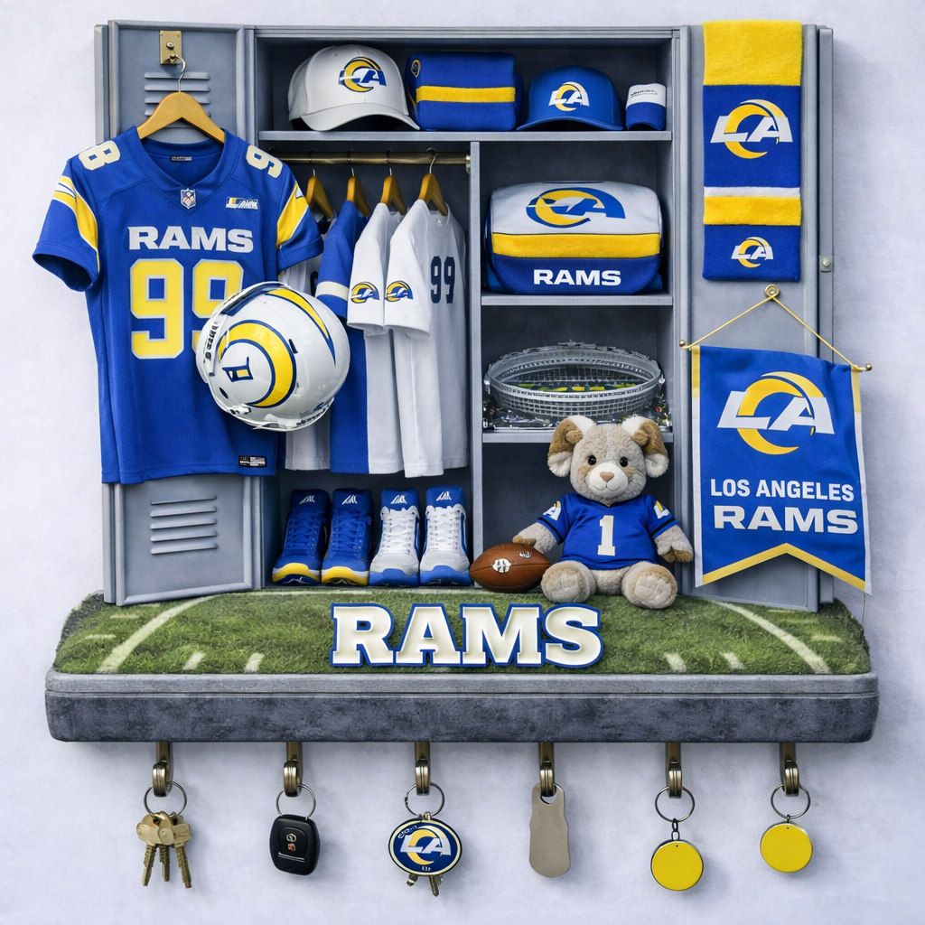 Premium NFL LAR Locker Key Holder V2 NMD TTV