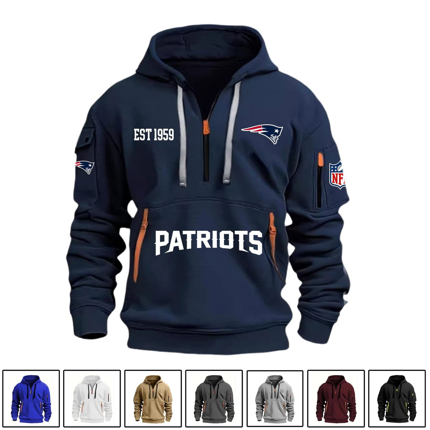 Premium NFL NEP Champions Hoodie Half Zipper V3 NMD TTV
