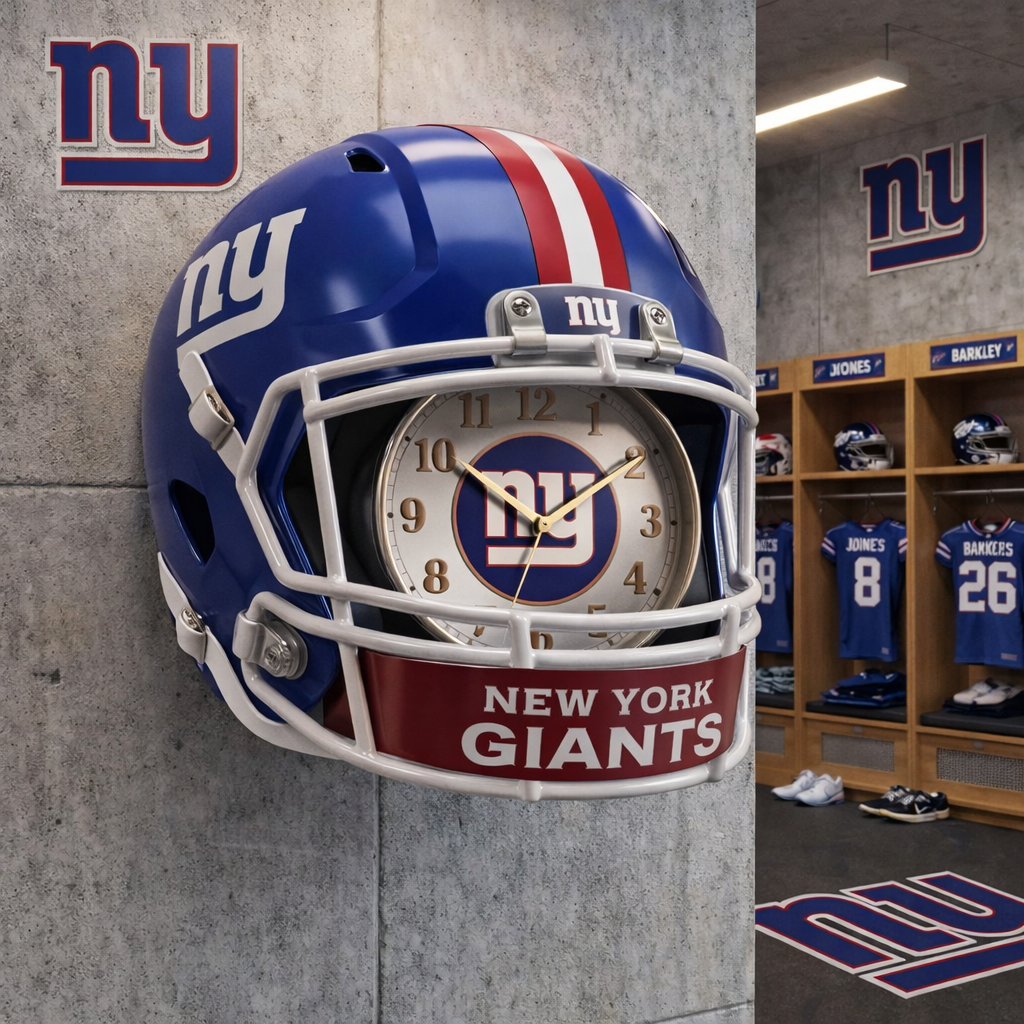 Premium NFL NYG Helmet Wall Clock V2 NMD TTV