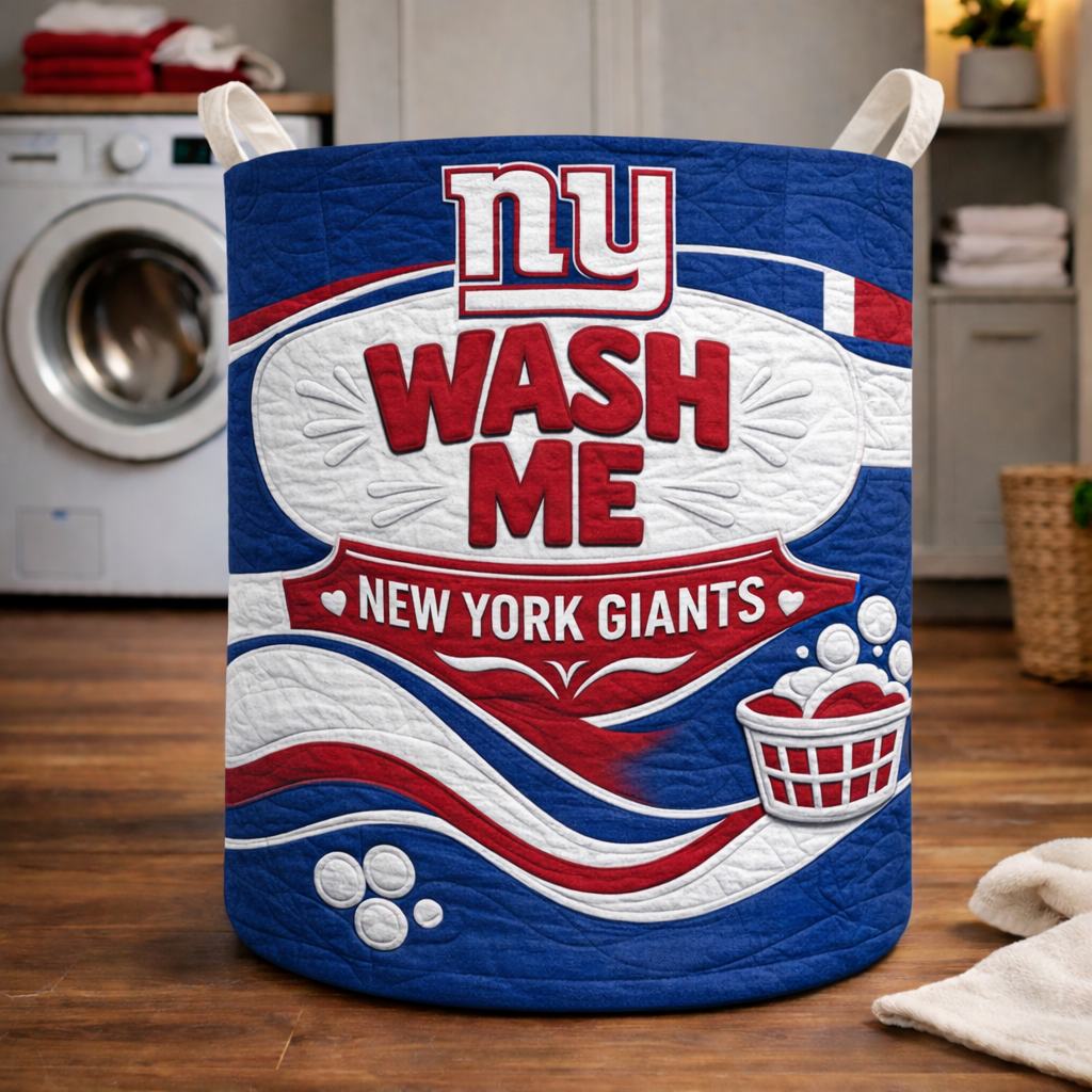 Premium NFL NYG Quilted Laundry Basket V1 NMD CTKT
