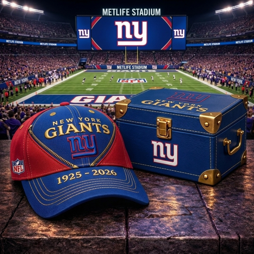 Premium NFL NYG Vintage Zipper Heritage Anniversary Cap V10 NMD CTKT