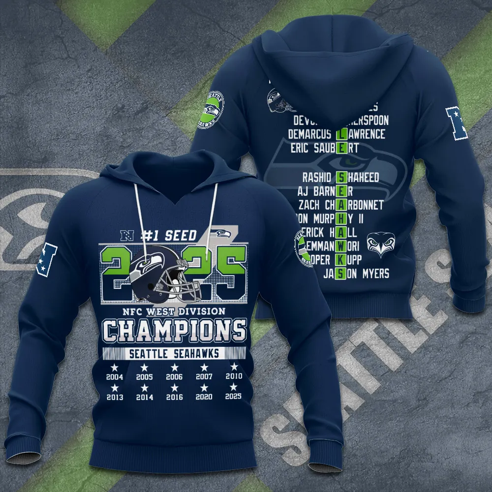 Premium NFL SEA 2025 NFC West Champions Shirt V10 NMD 070125 TTV