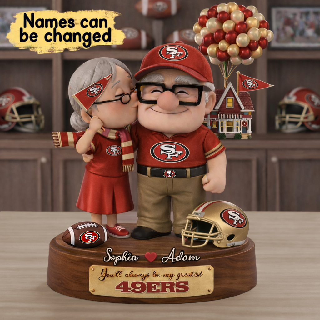 Premium NFL SF49 x Ups Personalized Couple Name Acrylic Plaque V1 NMD CTKT