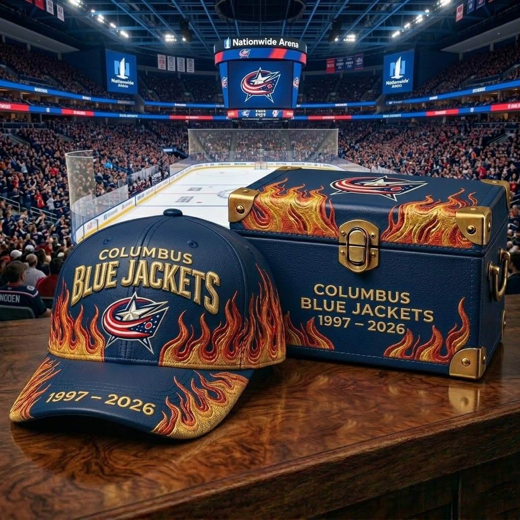 Premium NHL CBJ Classic Flame Tribute Cap V17 NMD CTKT