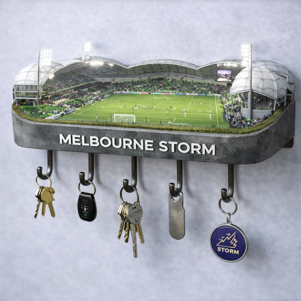 Premium NRL MS Stadium Wood Key Hanger V1 NMD25 TTV