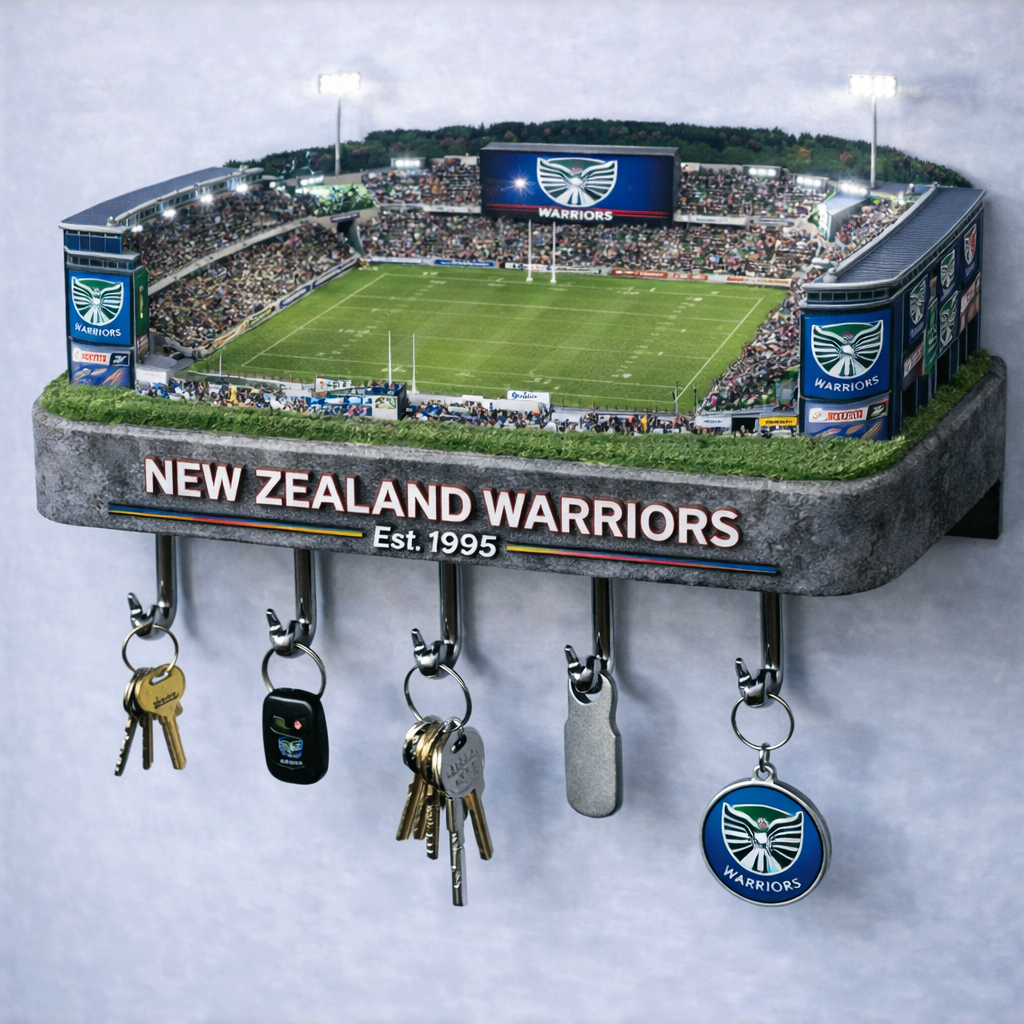 Premium NRL NZW Stadium Wood Key Hanger V1 NMD25 TTV
