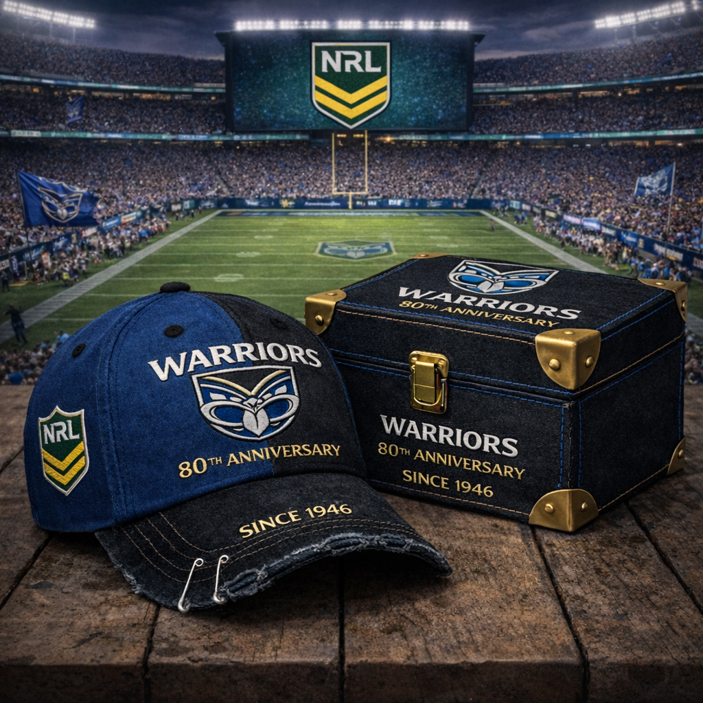 Premium NRL WARV Anniversary Vintage Crackle Hat V7 NMD CTKT