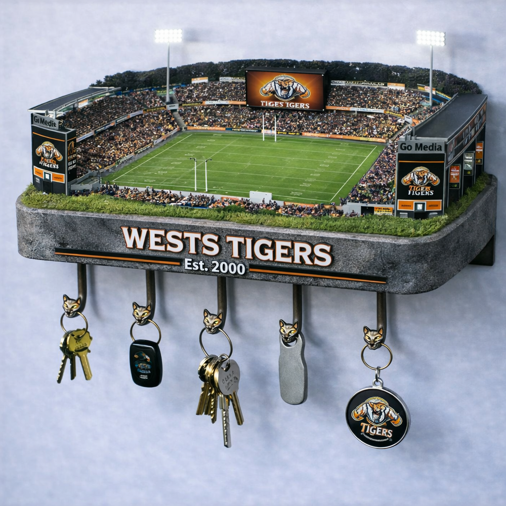 Premium NRL WT Stadium Wood Key Hanger V1 NMD25 TTV