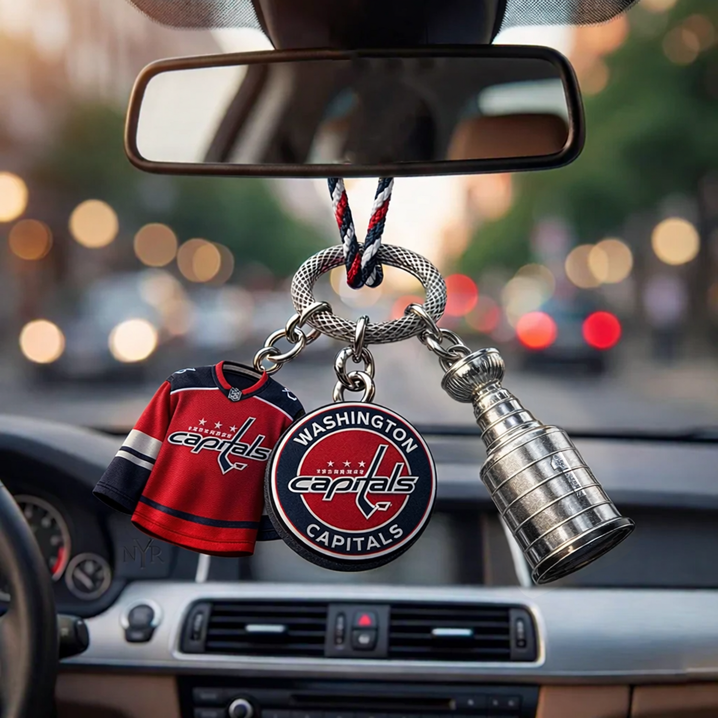 Premium WSH x NHL Custom Jersey Logo Cup Car Charm DATND TANTD 250326