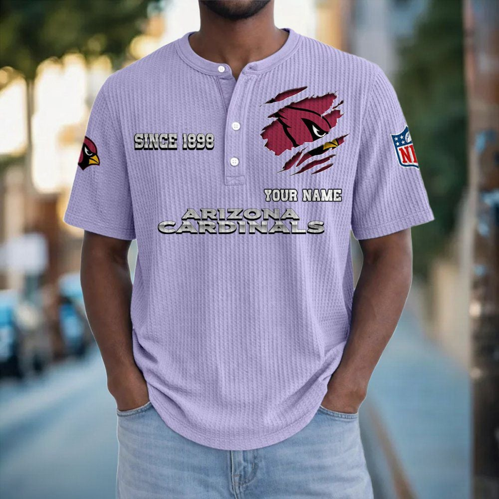 ARI x NFL Crew Neck Button Henley Tshirt 0405 DatND DVT