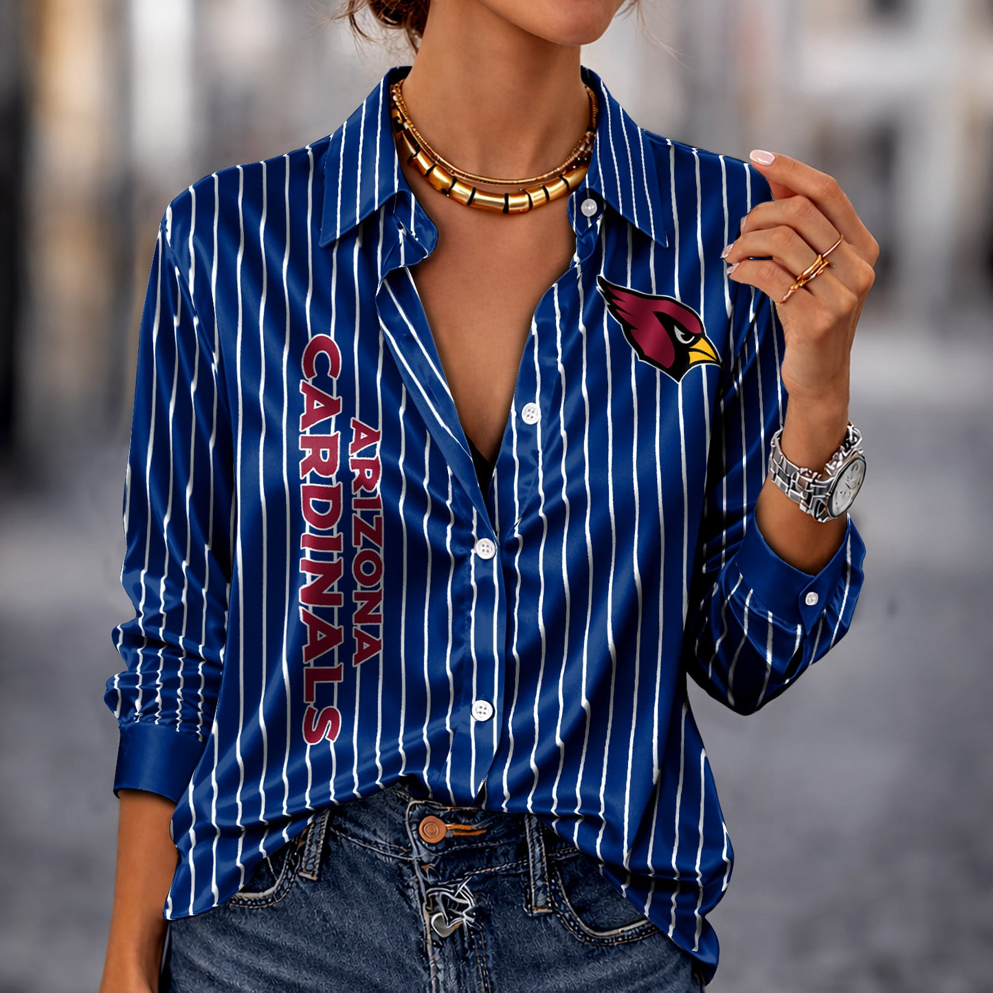 ARI x NFL Premium Stripe Shirt DATND TANTD 010426 Blue