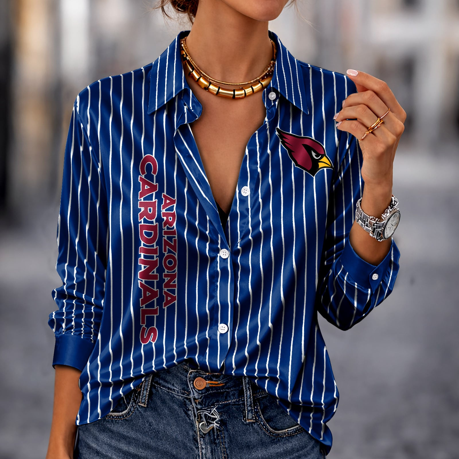 ARI x NFL Premium Stripe Shirt DATND TANTD 010426 Blue